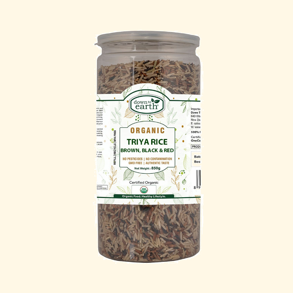 Triya Long Grain Rice (Brown, Red & Black) Organic 770g - DTE Foods